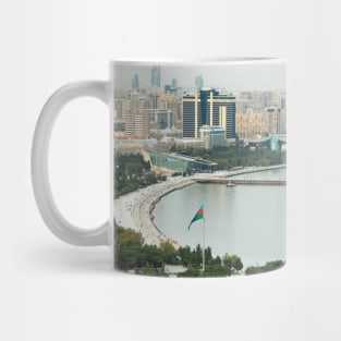 Baku city Caspian Sea top view Mug